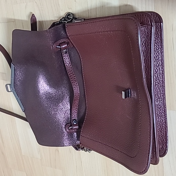 Valentina Botkier New York Burgundy Crossbody FLAP SATCHEL Red - Picture 7 of 12